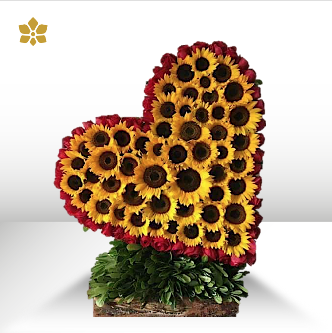 Corazón Gigante de Girasoles